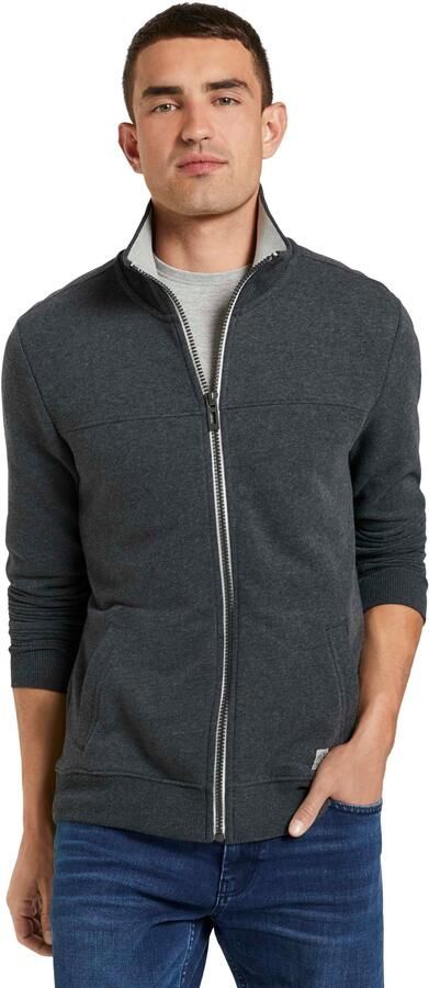 Tom Tailor Sweatvest met opstaande kraag die warm is voor de hals - Foto 8