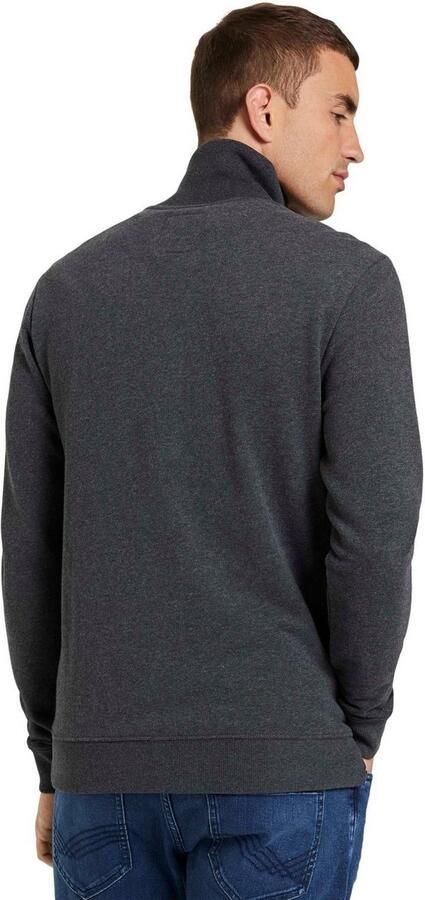 Tom Tailor Sweatvest met opstaande kraag die warm is voor de hals - Foto 6