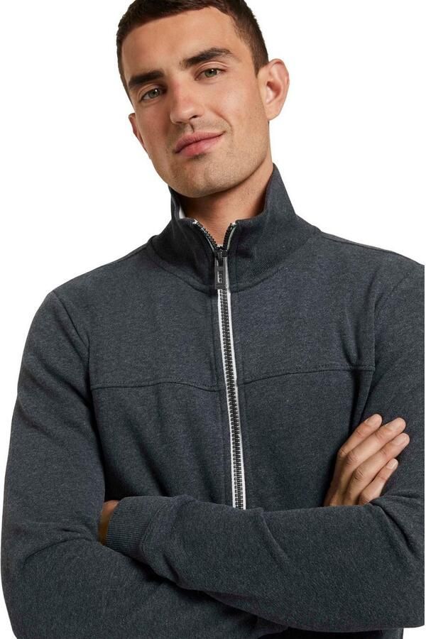 Tom Tailor Sweatvest met opstaande kraag die warm is voor de hals - Foto 4