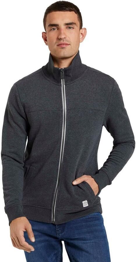 Tom Tailor Sweatvest met opstaande kraag die warm is voor de hals - Foto 5