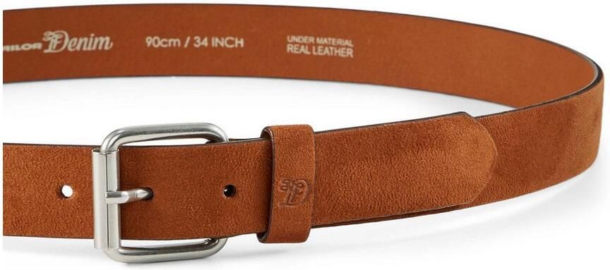 Tom Tailor Leren riem TTDDOLLY 3 cm brede damesriem veloursleder-optiek denim-look - Foto 5