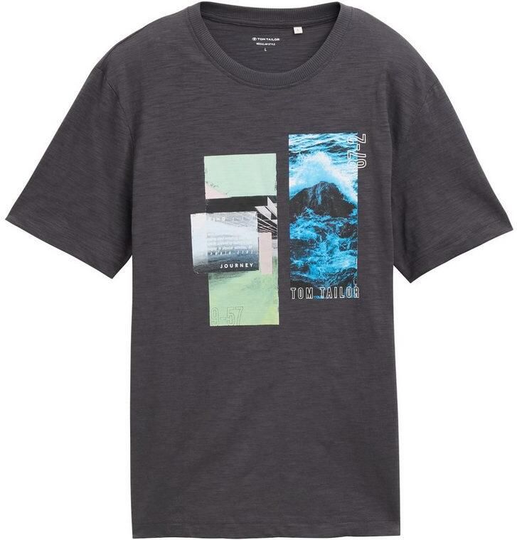 Tom Tailor T-shirt met frontprint - Foto 3