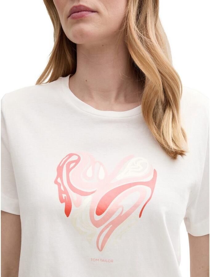 Tom Tailor Regular fit T-shirt van puur katoen