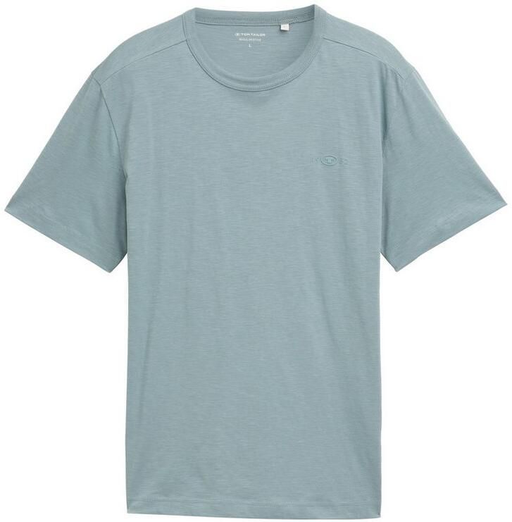 Tom Tailor Regular fit T-shirt van puur katoen met rubberen logoprint - Foto 2