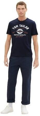 Tom Tailor Regular fit T-shirt van puur katoen met labelprint - Foto 5