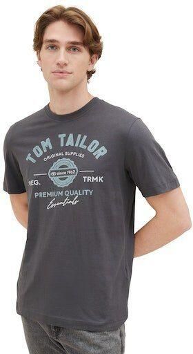 Tom Tailor Regular fit T-shirt van puur katoen met labelprint - Foto 6
