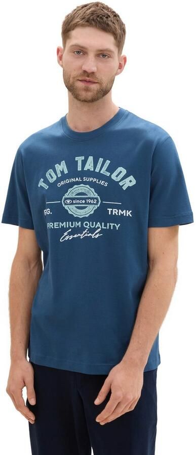 Tom Tailor T-shirt met grote logo-frontprint - Foto 4