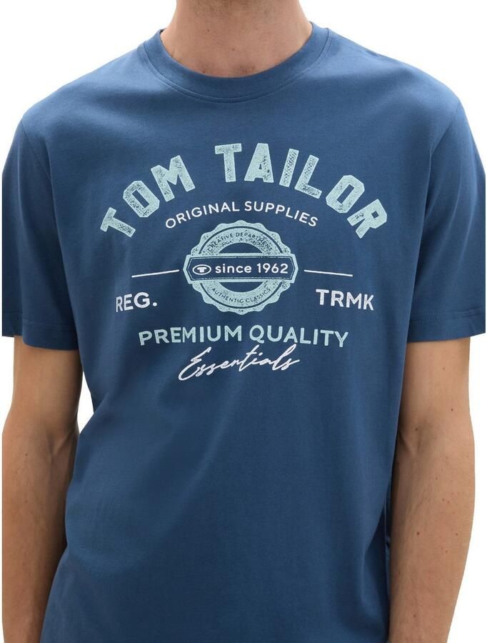 Tom Tailor T-shirt met grote logo-frontprint
