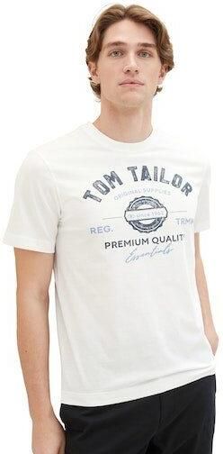 Tom Tailor Regular fit T-shirt van puur katoen met labelprint - Foto 4