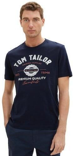 Tom Tailor Regular fit T-shirt van puur katoen met labelprint - Foto 4