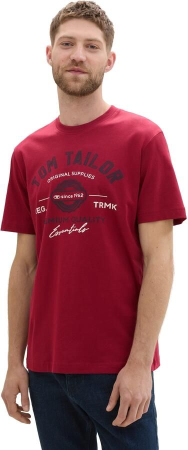 Tom Tailor T-shirt met grote logo-frontprint - Foto 4