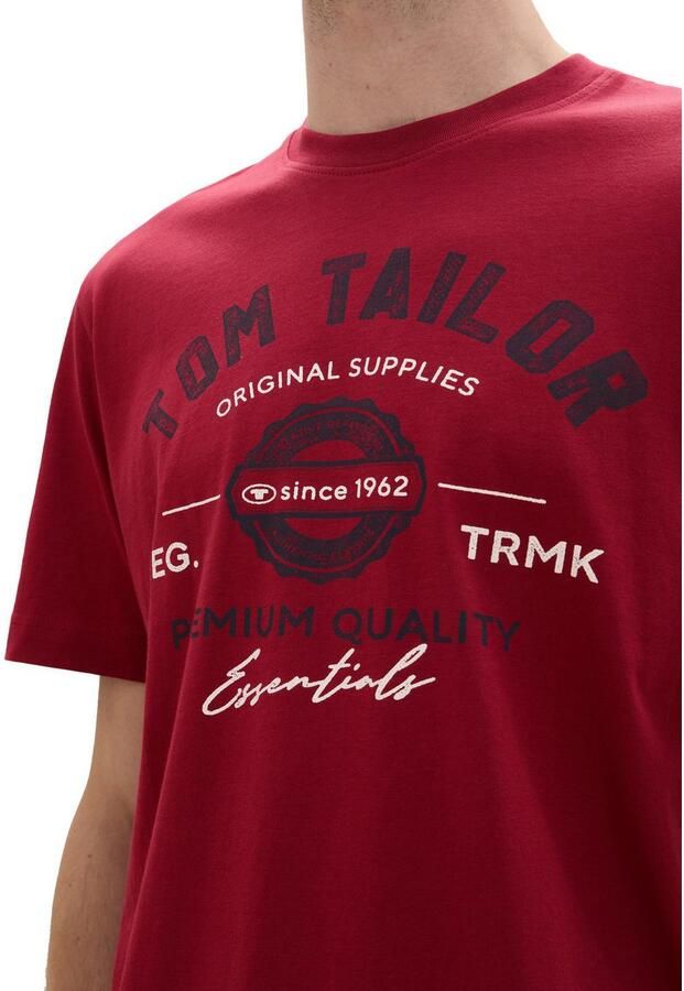 Tom Tailor T-shirt met grote logo-frontprint - Foto 2