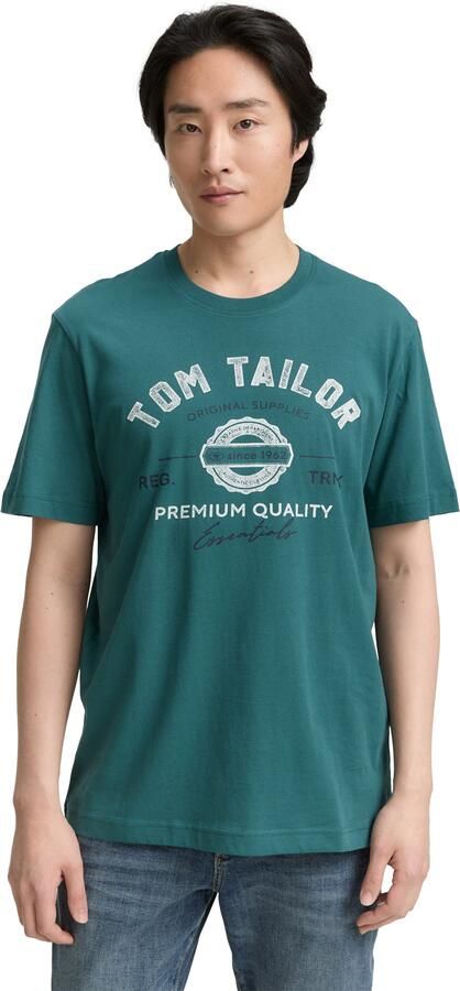 Tom Tailor T-shirt met grote logo-frontprint - Foto 6