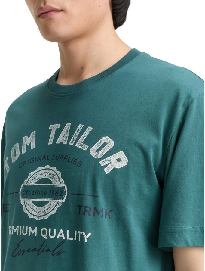 Tom Tailor T-shirt met grote logo-frontprint