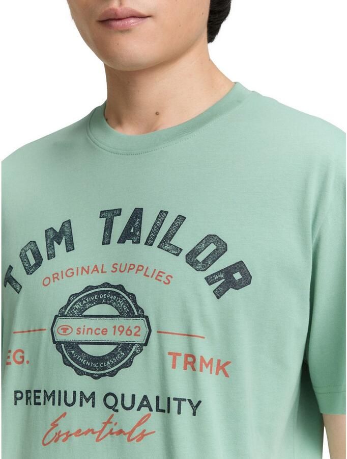 Tom Tailor T-shirt met grote logo-frontprint