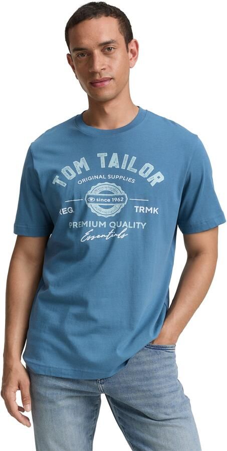 Tom Tailor T-shirt met grote logo-frontprint - Foto 6