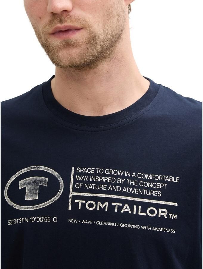 Tom Tailor T-shirt met logoprint (set 2-delig) - Foto 2
