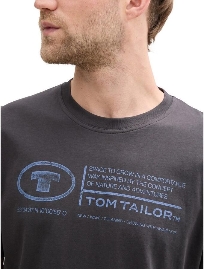 Tom Tailor T-shirt met logoprint (set 2-delig) - Foto 2