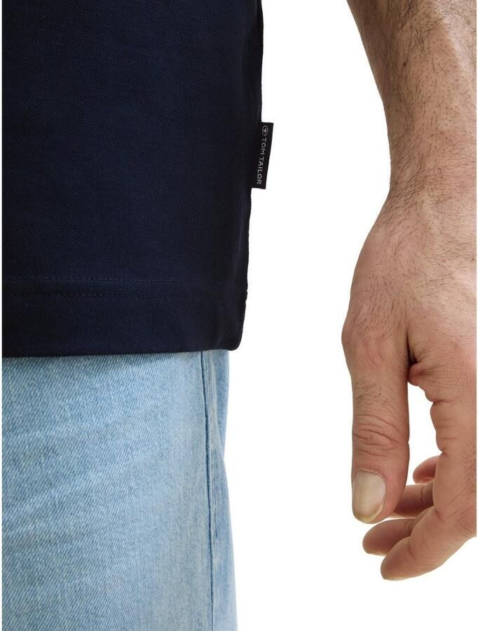 Tom Tailor T-shirt met piqué structuur