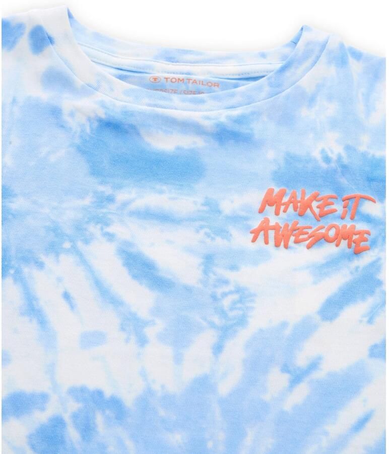 Tom Tailor T-shirt met trendy batikmotief