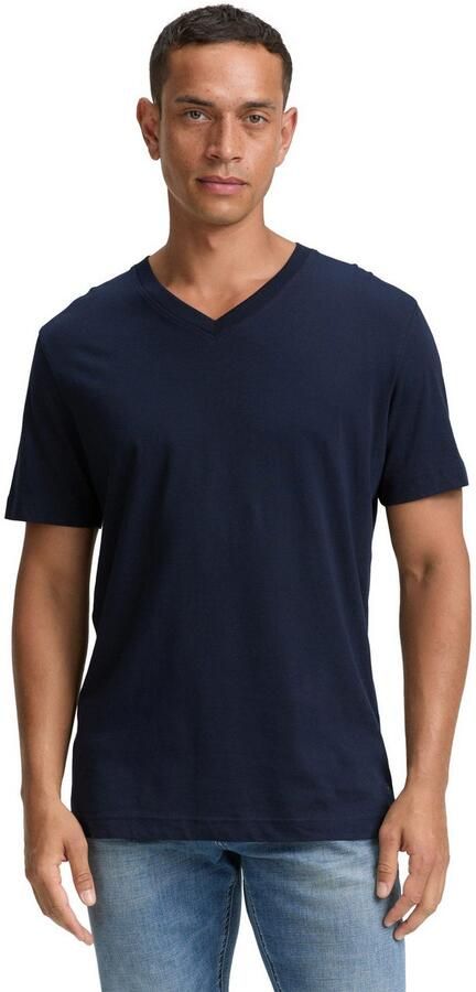 Tom Tailor T-shirt met v-hals duopack (set 2-delig) - Foto 3