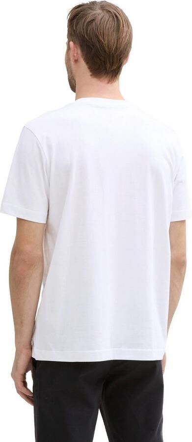 Tom Tailor Regular fit T-shirt van puur katoen met labelprint - Foto 3