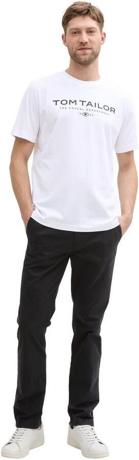 Tom Tailor Regular fit T-shirt van puur katoen met labelprint - Foto 4