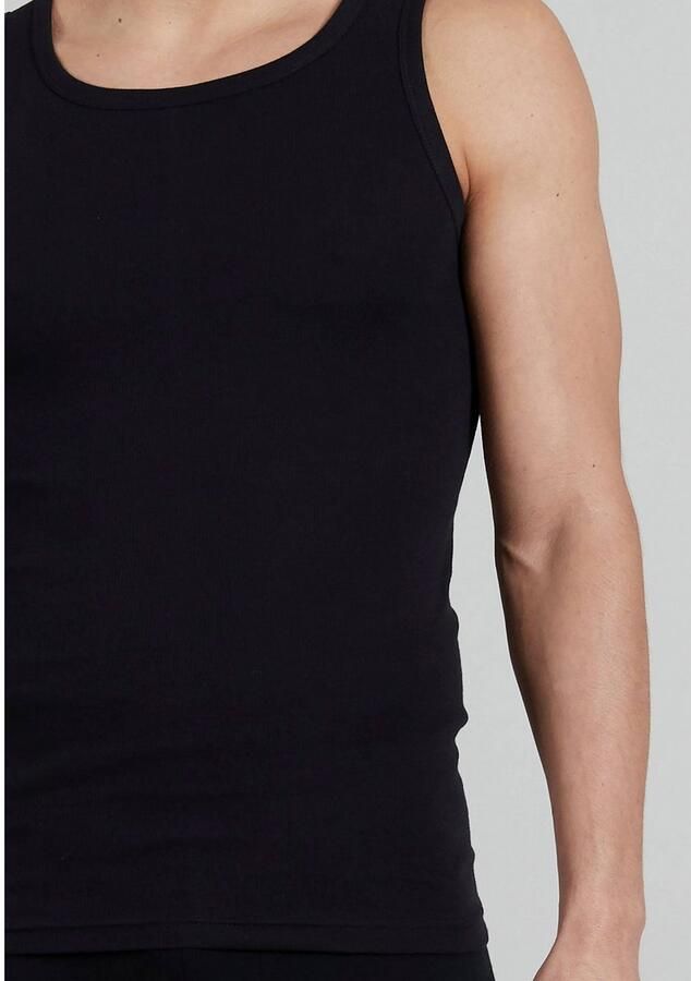 Tom Tailor Tanktop Montana Ronde hals slim fit basic elastisch heupbedekkend (2-delig Set van 2) - Foto 2