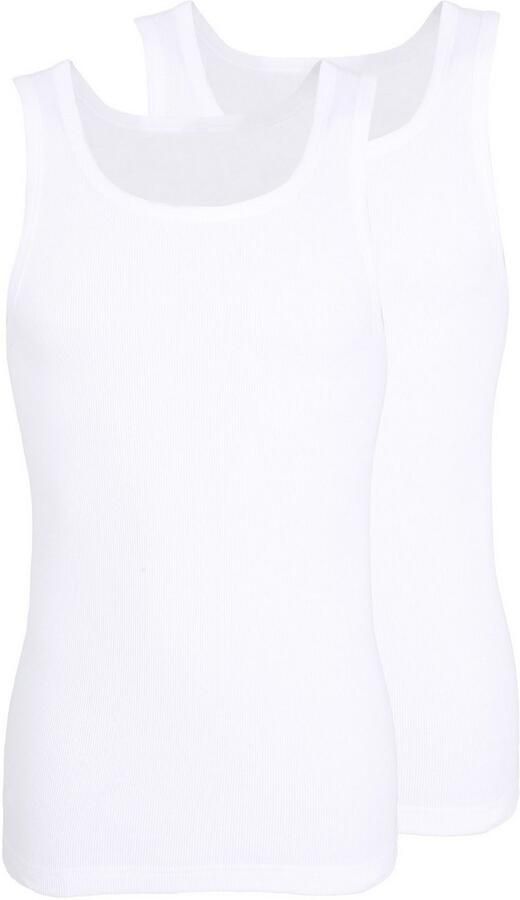 Tom Tailor Tanktop Montana Ronde hals slim fit basic elastisch heupbedekkend (2-delig Set van 2) - Foto 4