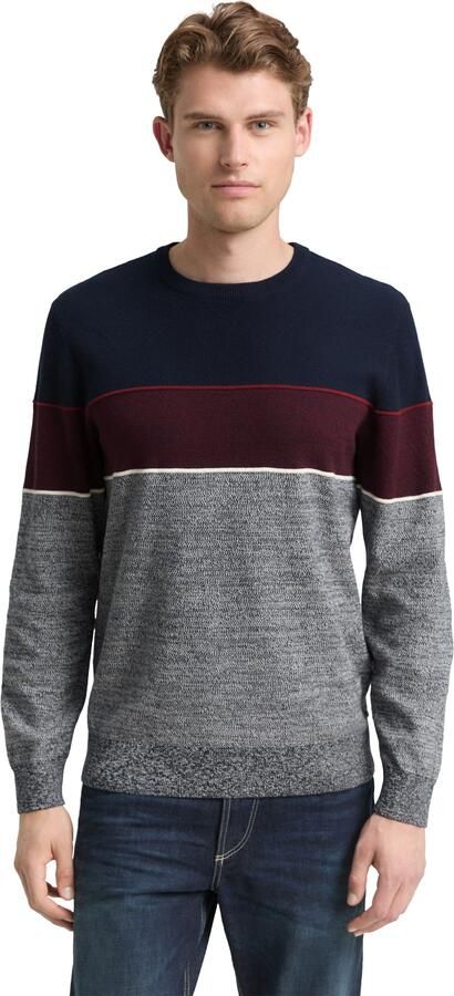 Tom Tailor Trui met ronde hals colourblocking-stijl - Foto 6