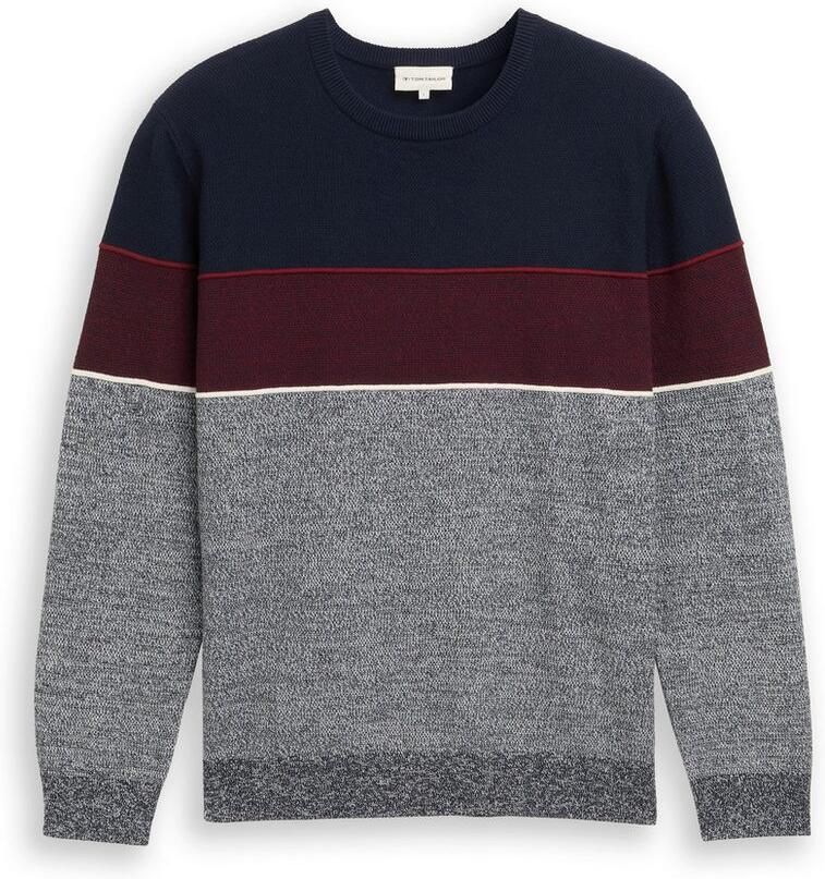 Tom Tailor Trui met ronde hals colourblocking-stijl - Foto 3