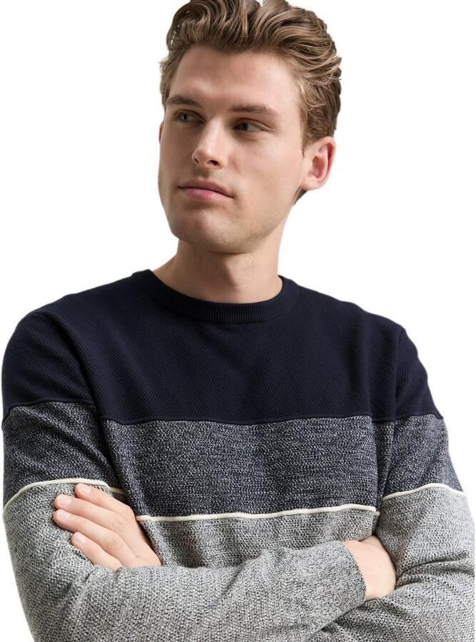 Tom Tailor Trui met ronde hals colourblocking-stijl - Foto 3