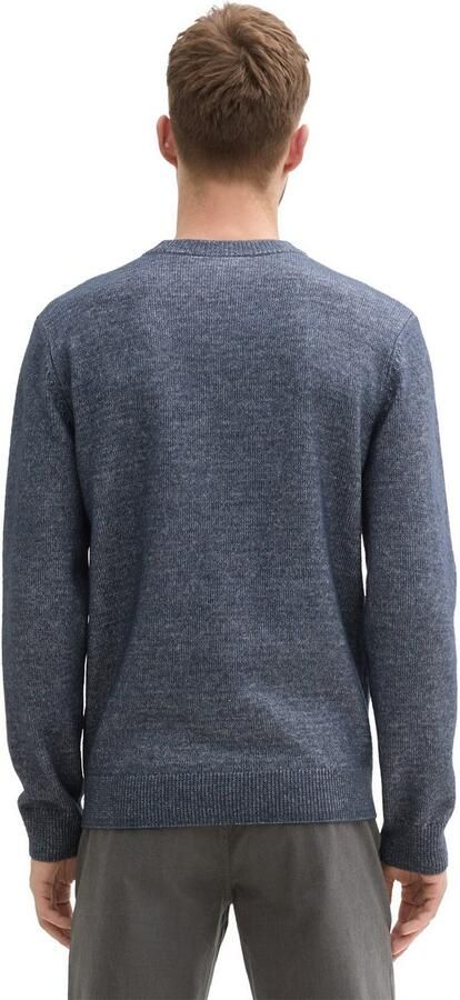 Tom Tailor Trui met ronde hals in brei-look en streepontwerp - Foto 3