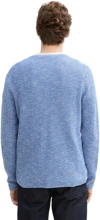 Tom Tailor Trui met ronde hals in gemêleerde look - Foto 3