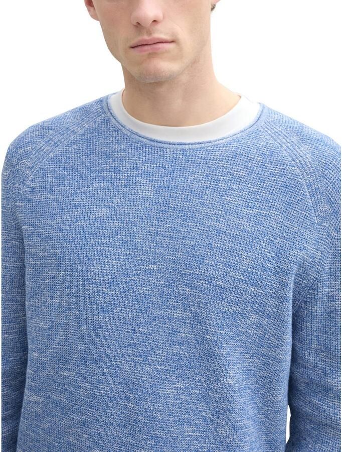 Tom Tailor Trui met ronde hals in gemêleerde look - Foto 2