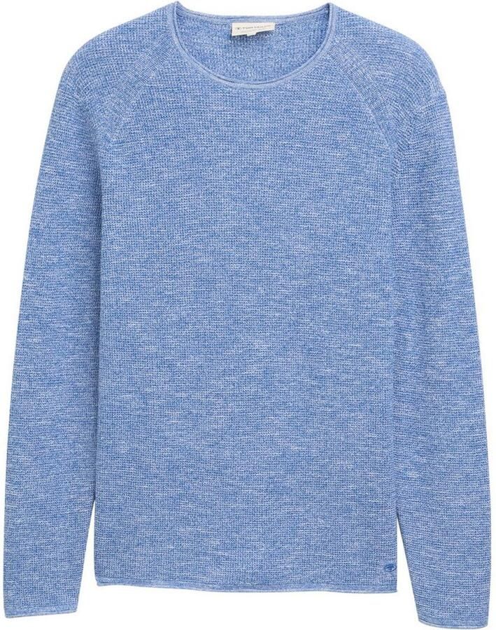 Tom Tailor Trui met ronde hals in gemêleerde look