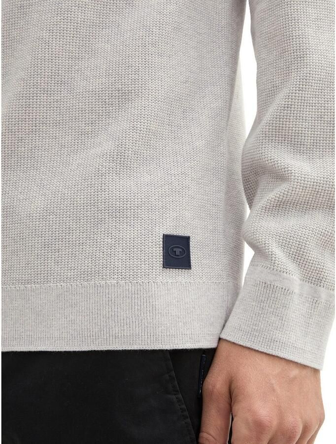 Tom Tailor Regular fit gebreide pullover van puur katoen met structuurmotief - Foto 2
