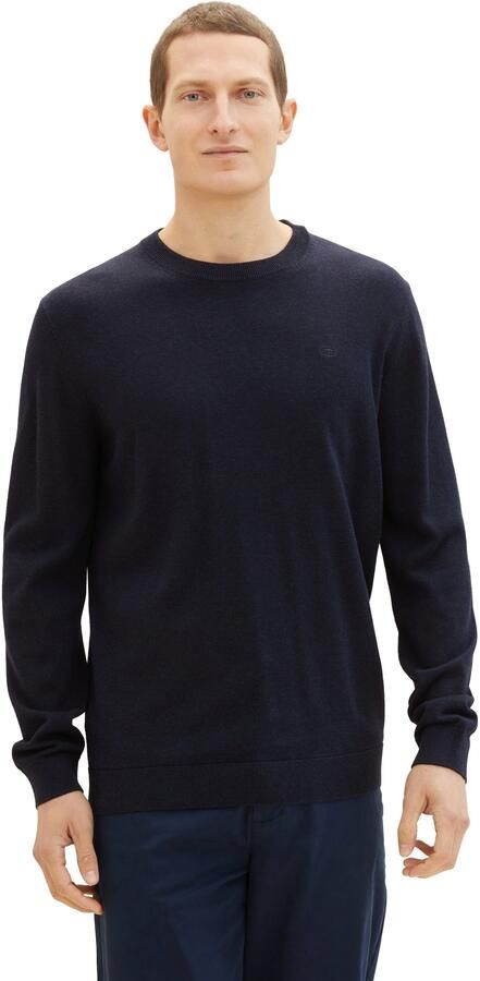 Tom Tailor Trui met ronde hals met geborduurd logo - Foto 6