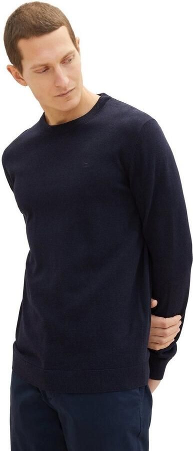 Tom Tailor Trui met ronde hals met geborduurd logo - Foto 3