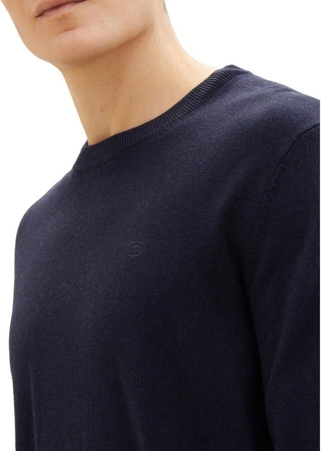 Tom Tailor Trui met ronde hals met geborduurd logo - Foto 2