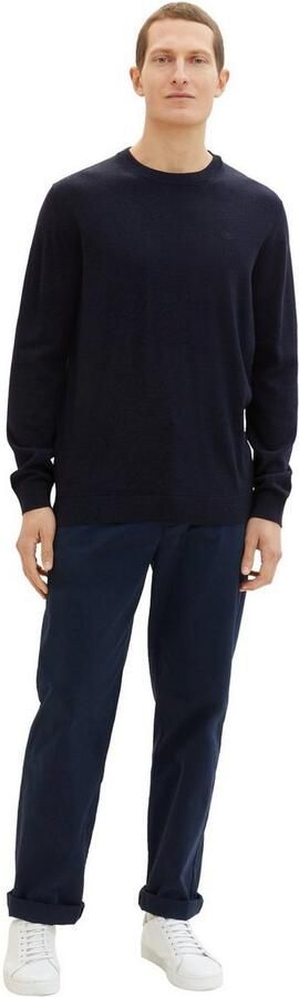 Tom Tailor Trui met ronde hals met geborduurd logo - Foto 5