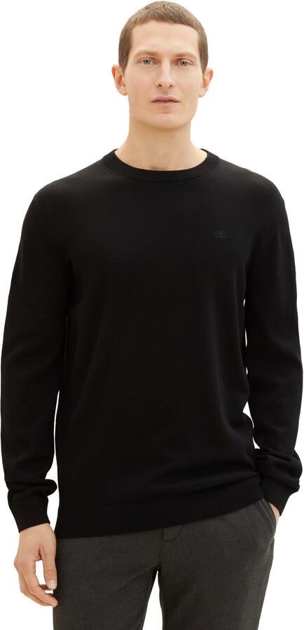 Tom Tailor Trui met ronde hals met geborduurd logo - Foto 6