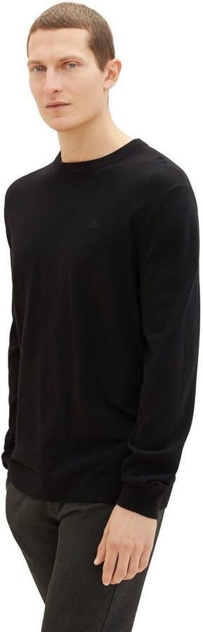 Tom Tailor Trui met ronde hals met geborduurd logo - Foto 3