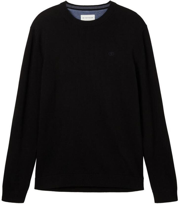 Tom Tailor Trui met ronde hals met geborduurd logo - Foto 2