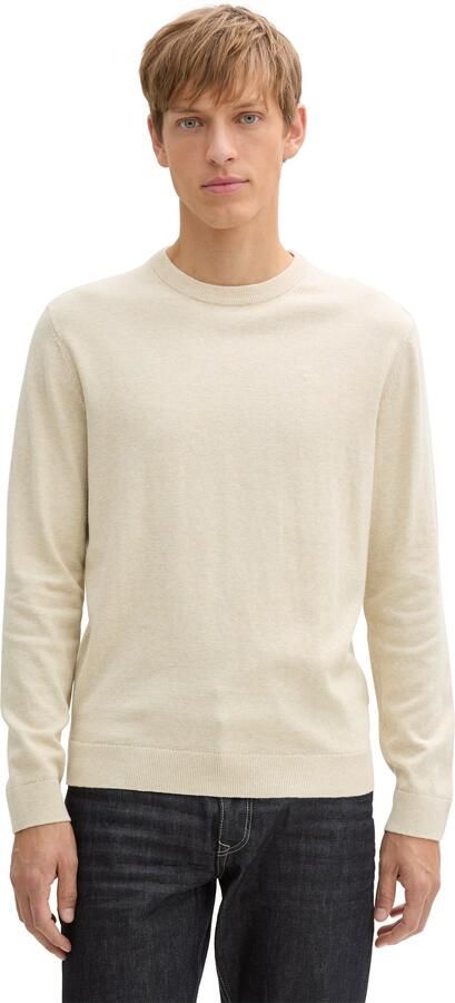 Tom Tailor Trui met ronde hals met geborduurd logo - Foto 5