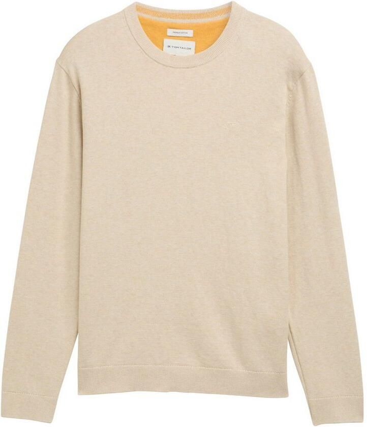 Tom Tailor Trui met ronde hals met geborduurd logo - Foto 2