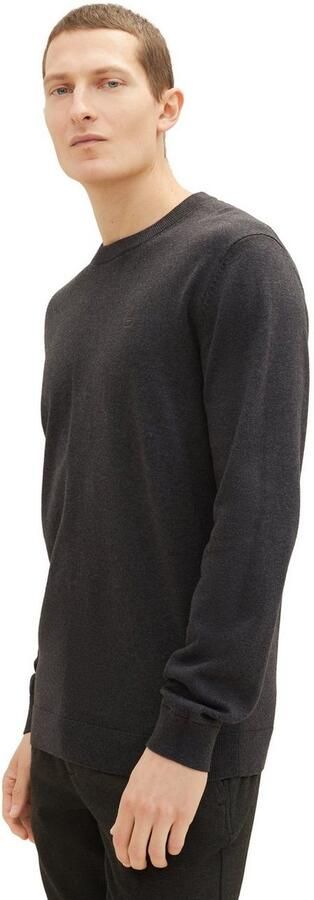 Tom Tailor Trui met ronde hals met geborduurd logo - Foto 3