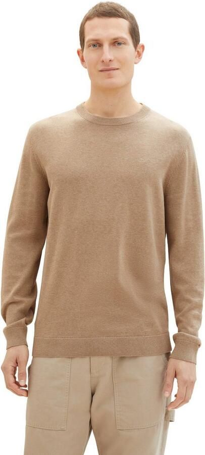 Tom Tailor Trui met ronde hals met geborduurd logo - Foto 4