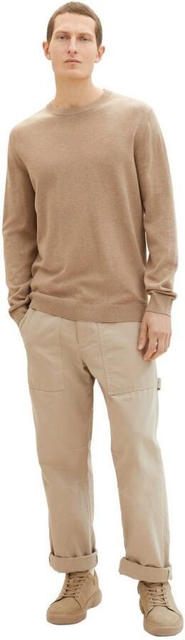 Tom Tailor Trui met ronde hals met geborduurd logo - Foto 5