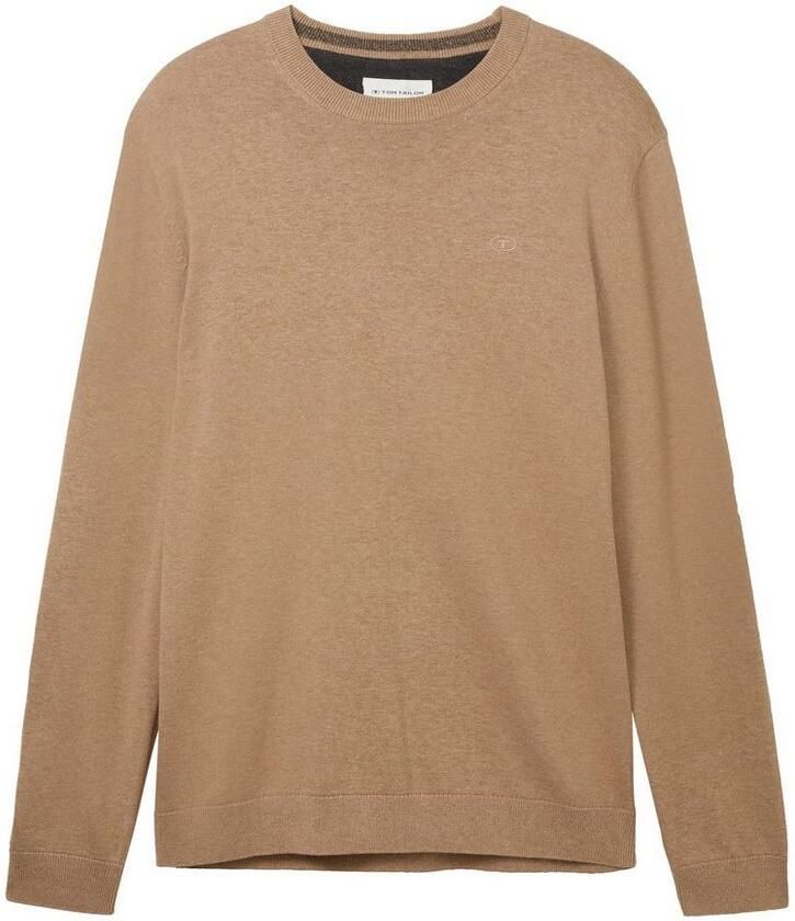 Tom Tailor Trui met ronde hals met geborduurd logo - Foto 2
